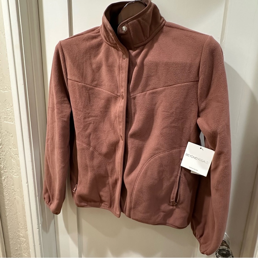 NWT Beyond Yoga Women's Nutmeg Fleece Jacket